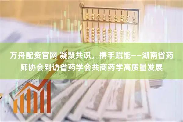 方舟配资官网 凝聚共识，携手赋能——湖南省药师协会到访省药学会共商药学高质量发展